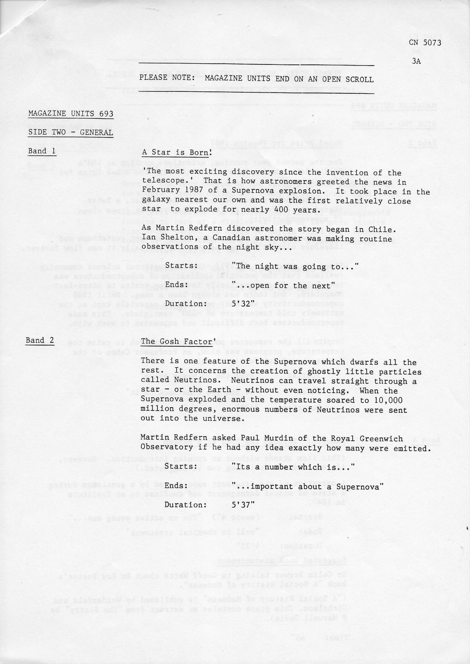 CN 5073 Magazine units - 693 Various Inserts from CN 5073